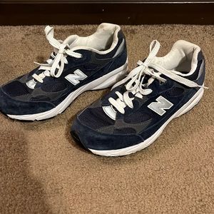 New Balance 992 Blue Suede Tennis Shoes